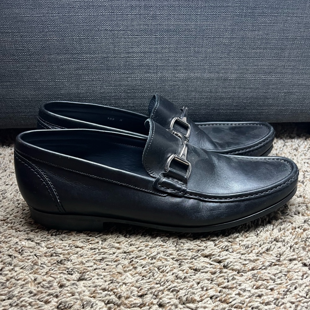 Monte Rosso Men's Black Loafers